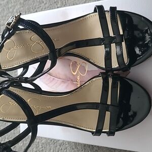 Jessica Simpson Glossy Black Heels